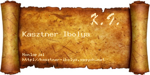 Kasztner Ibolya névjegykártya